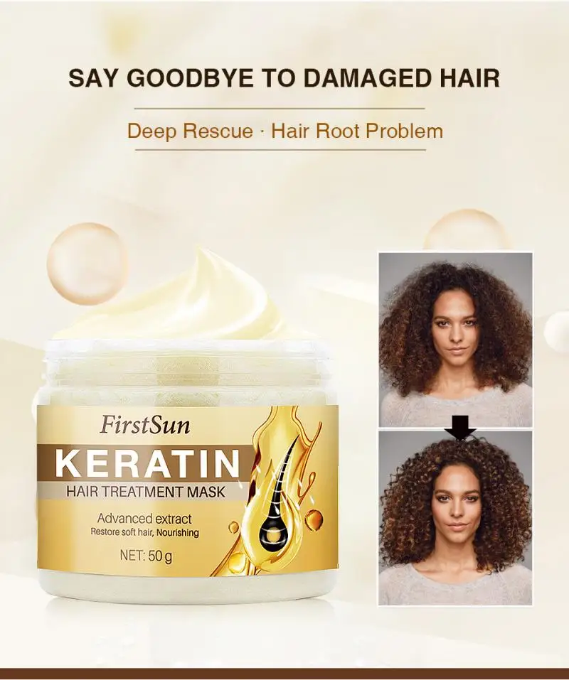 

Hair And Smoothness Keratin Hair Care Mask 5 Seconds To Repair Damaged Hair Smooth 50g TSLM1