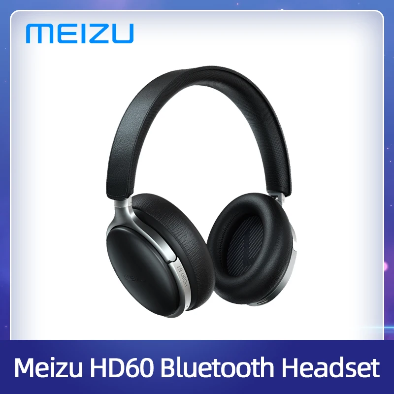 Наушники Meizu HD60 кожаная Беспроводная повязка на голову 25h Hi-Res Type-C Bluetooth 5 0