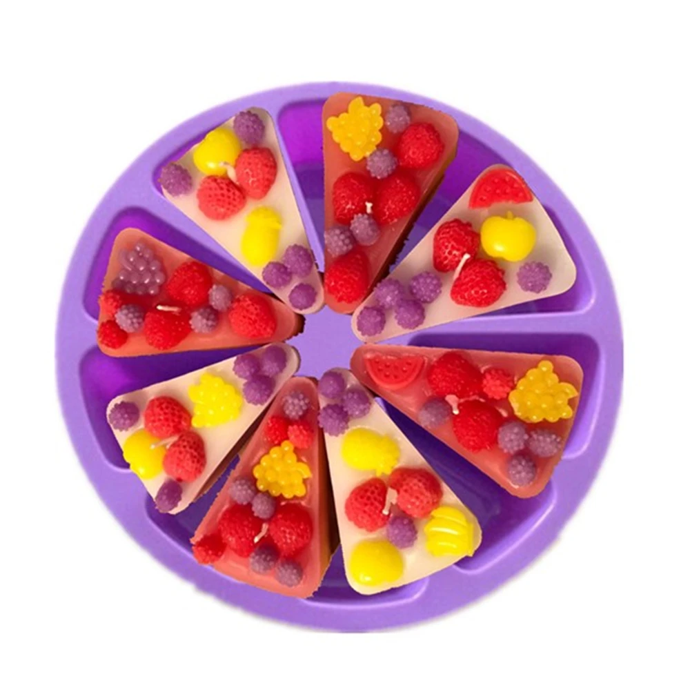 8 полостей формы для выпечки форма торта силиконовая пуддинг треугольные торты