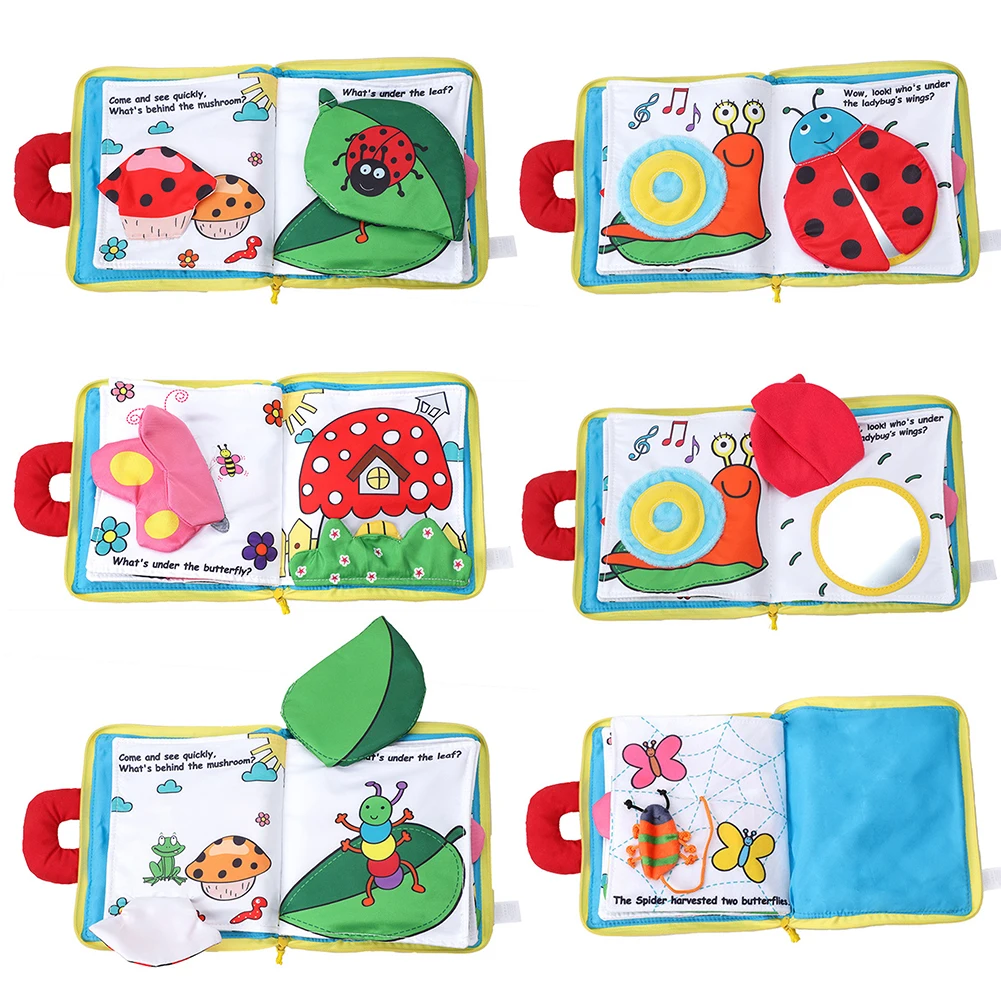 

Baby Rattles Mobiles Toy Soft Animal Cloth Book Newborn Stroller Hanging Toy Bebe Early Learning Educate Baby Toys