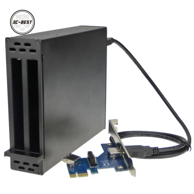 Корпус расширения PCIe для двух PCI с карточкой ввода этот адаптер был разработан