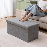 fabric storage stool folding shoe bench footstool with lid large capacity clothes shoes toys sundries storage box home organizer