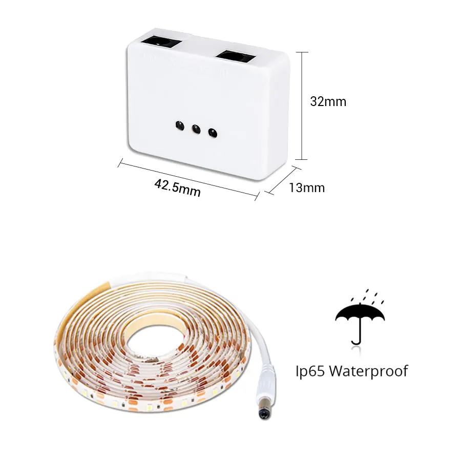 LED Strip Waterproof Hand Sweep Sensor Light For Under Kitchen Cabinets Bar Bedroom Closet Wardrobe Varredura De mao Luz | Лампы и