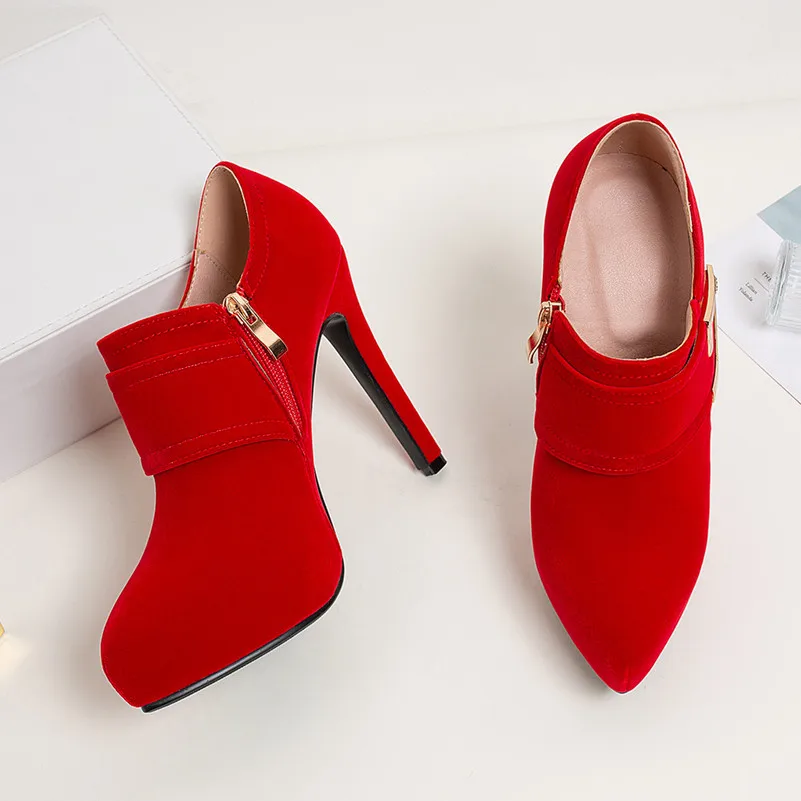 Meotina/женские туфли лодочки на высоком каблуке вечерние тонком и платформе молнии