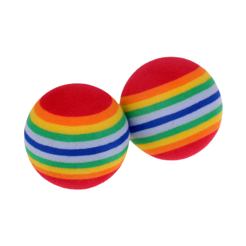 

6 Pieces Light Soft Foam Rainbow Color Indoor Practice Golf Training Balls