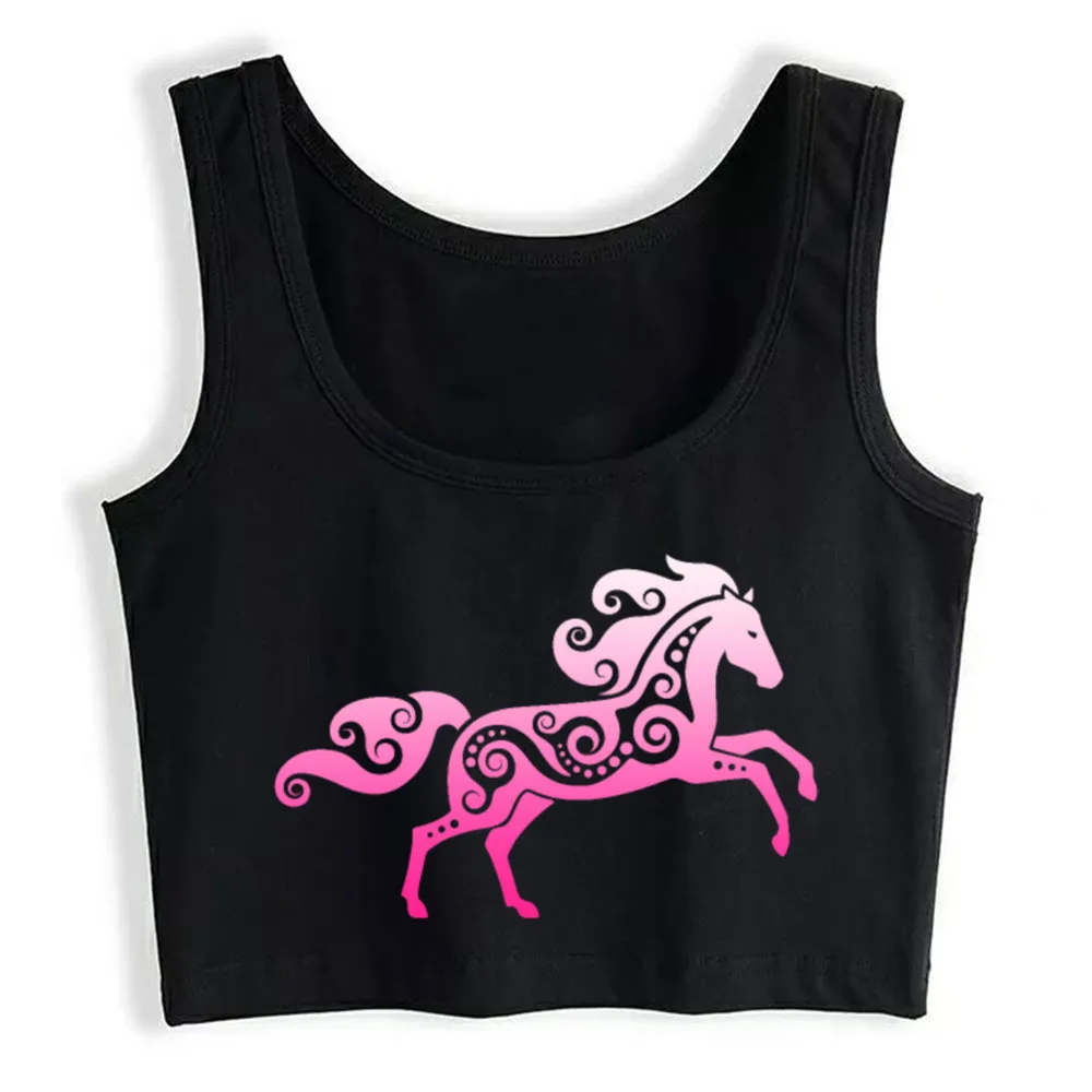 

Crop Top Women Just A Girl Who Loves Horse Lover Girls Cute Gift Harajuku Tank Top Women Vintage Women Clothes