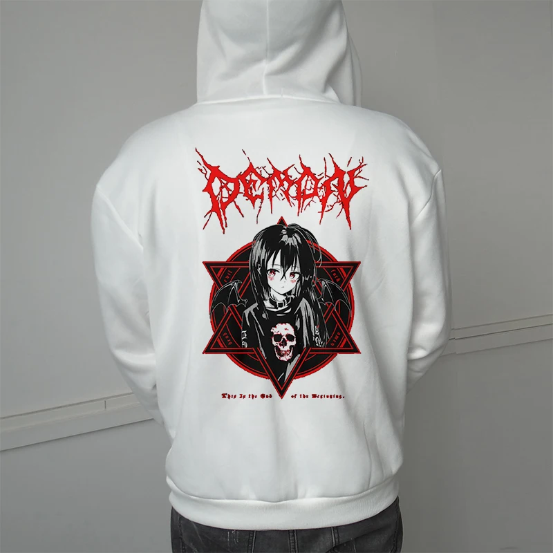 

Women's Jacket Y2k Women's Clothing Fall 2021 Winter 2022 Anime Print Zip Up Hoodie Girls Tops Full Sleeves Oversize Hoodies