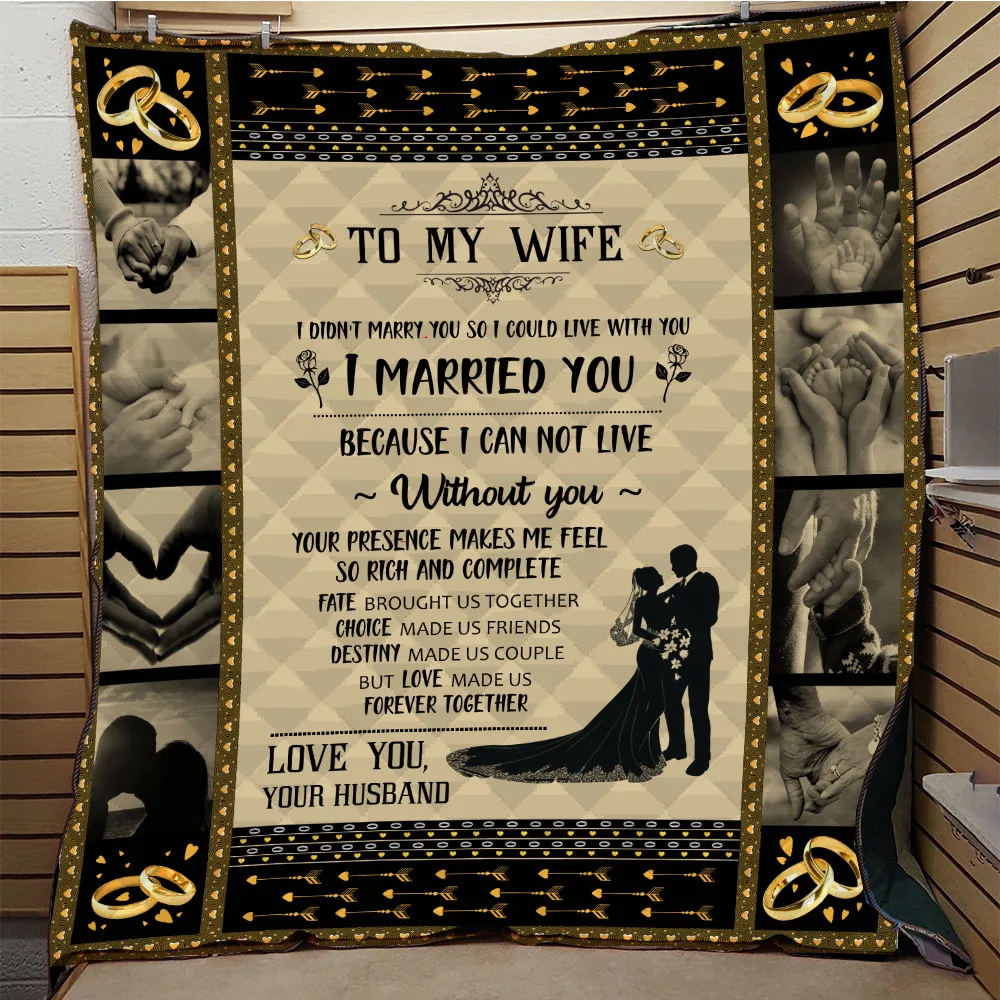 Мягкое стеганое одеяло с принтом для моей жены всесезонное кровати мягкое теплое