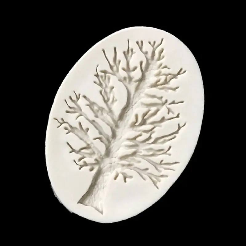 Дерево силиконовая форма в виде листьев дома DIY 3D помадка плесень Шоколадные