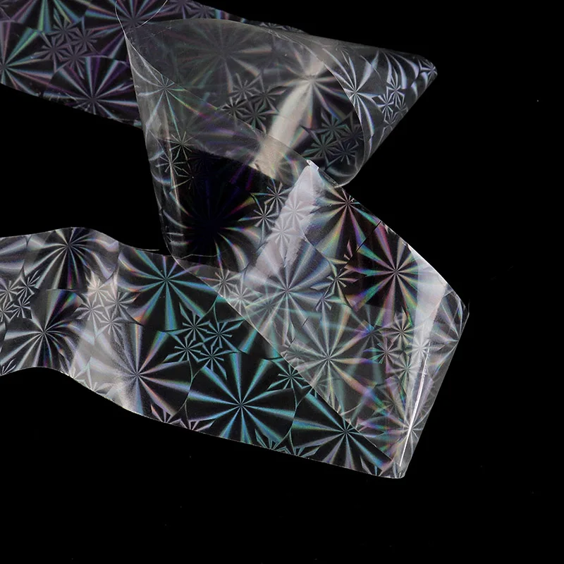 Прозрачная голографическая фольга для ногтей с изображением звездного неба 4*100