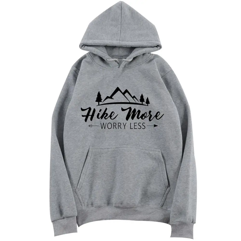 

Women Hoodies 2020 Autumn Hooded Soft Sweatshirt Oversize Mountain Printed Pocket Casual Female Winter Cold Clothing