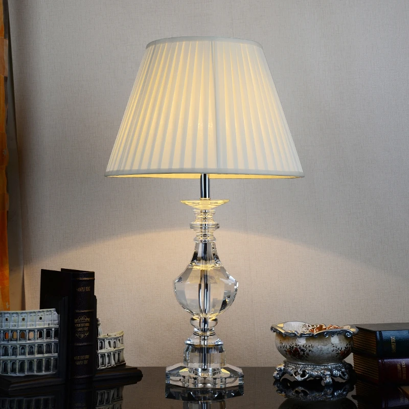 TUDA 36x62CM Luxury European Style Crystal Table Lamp for Living Room Wedding Warm Modern Bedroom Bedside | Освещение
