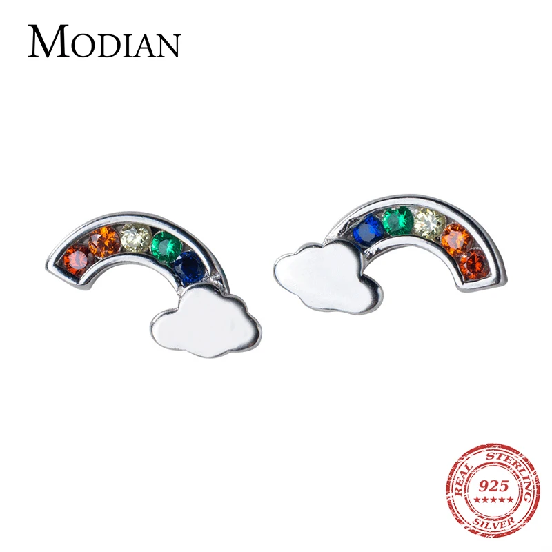 Modian Простые Модные Циркон с радужным блеском облачные украшения романтические