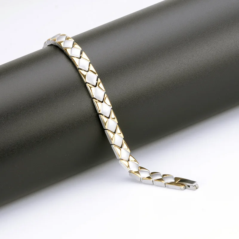 Браслеты из нержавеющей стали с 4 элементами для мужчин и женщин магнитные