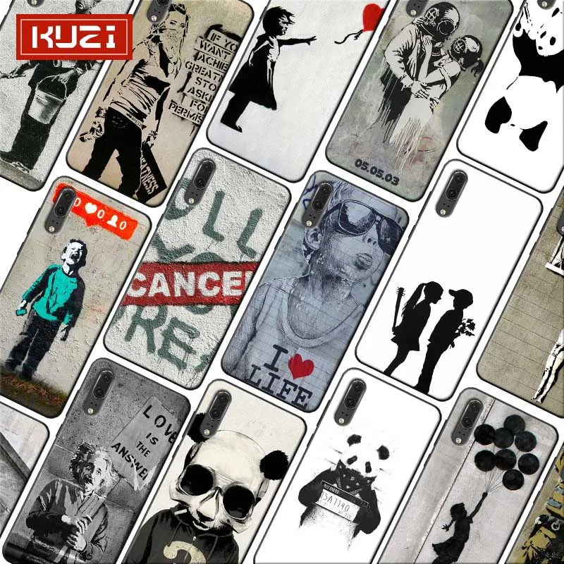 Уличное художественное оформление Граффити Панда Мягкий силиконовый чехол для