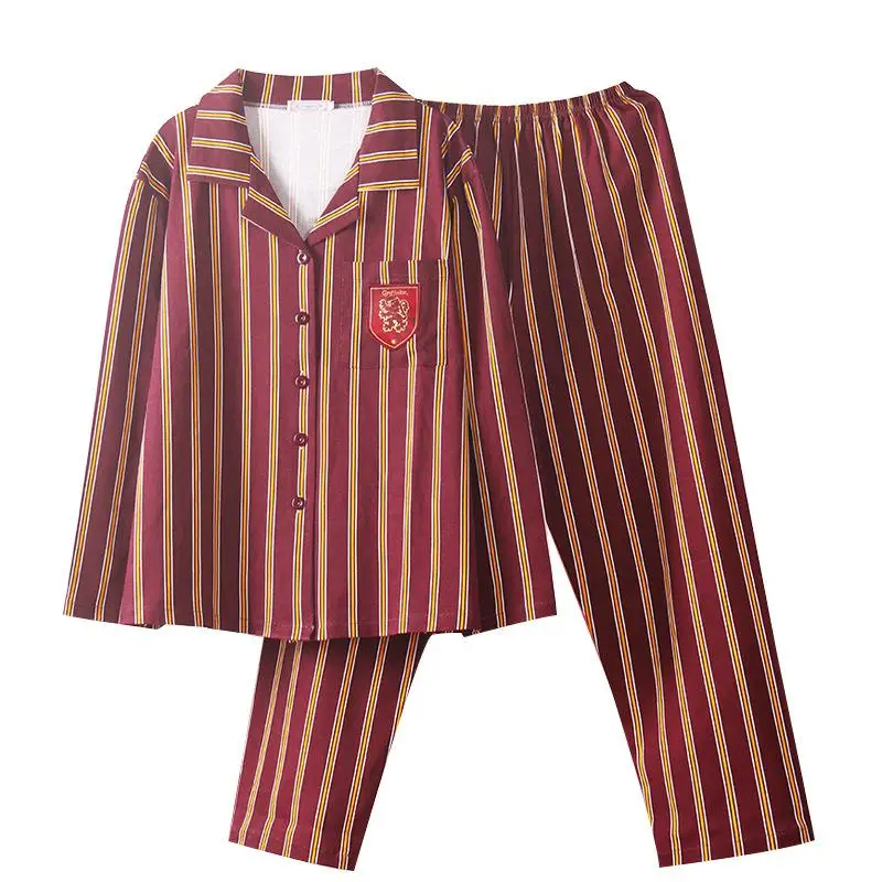 Волшебные ящерицы Horgwartes Слизерин унисекс полосатая Пижама комплект из топа и