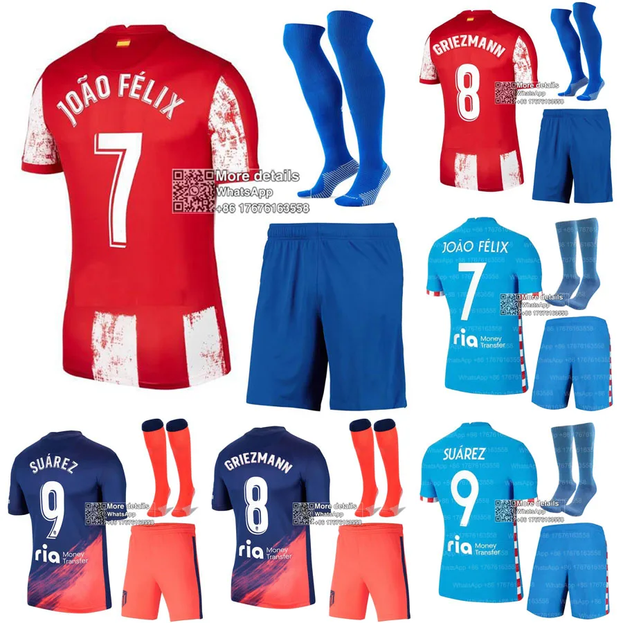 

21 22 Atletico MadridES SAUL SUAREZ CORREA 2021 Child Shirt DIEGO COSTA New Kids Kit Shirt JOAO FELIX LEMAR VITOLO LODI LEMAR