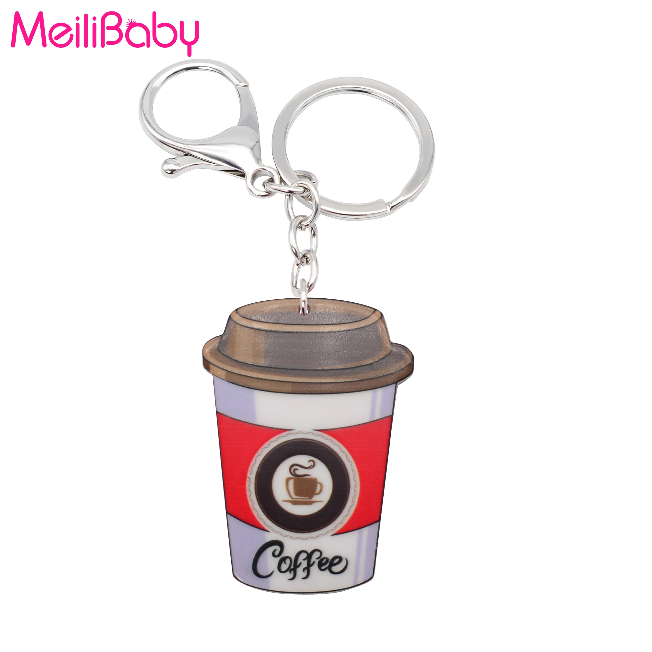 1 шт. новый милый мультяшный акриловый брелок для ключей креативная чашка кофе