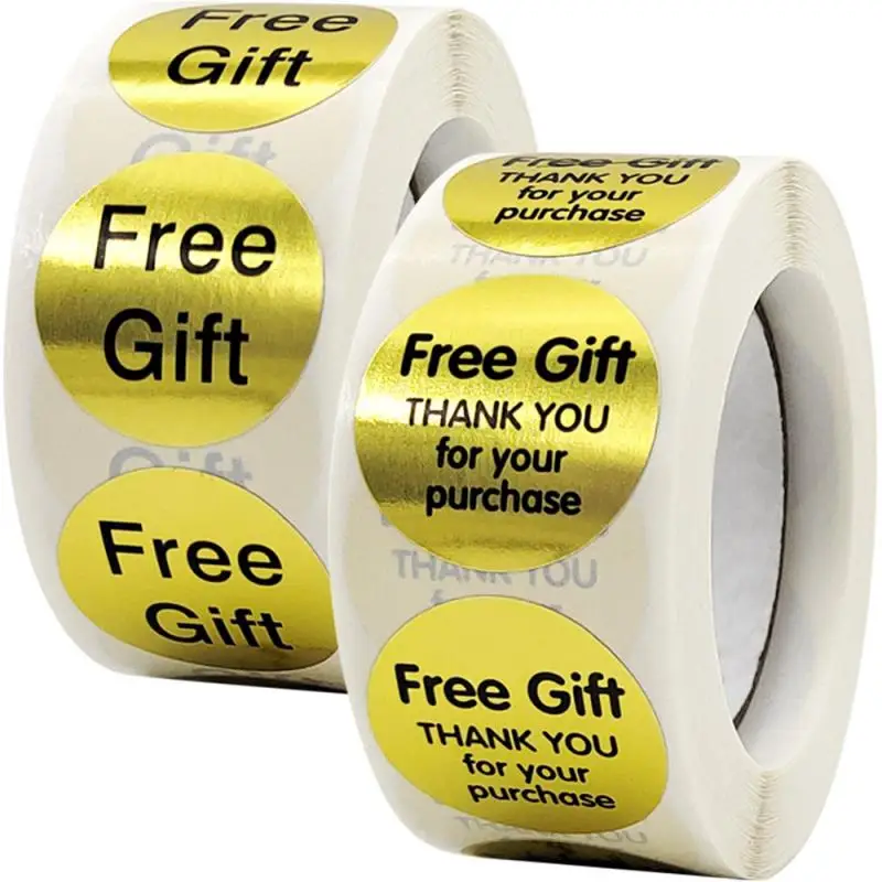 

500pcs New Gift Sealing Stickers Thank You/Free Gift 25mm Adhesive Labels Baking Wedding Decoration Party Decoration Stickers