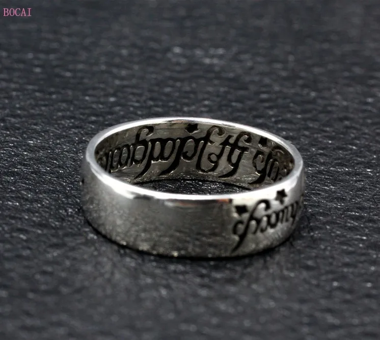 Кольцо King Ring S925 чистое серебро ручная реставрация пленка с надписью the lord ofe кольца модные указательный палец для мужчин и женщин