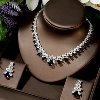 hibride sparkling aaa zircon ensemble wedding jewelry sets for women copper fashion bridesmaid jewelry set bijoux femme n 1451