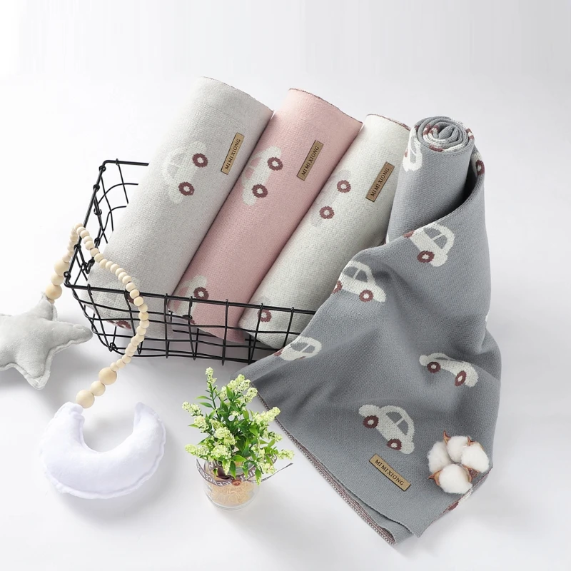 

Baby Blanket Knitted Newborn Swaddle Wrap Super Soft Toddler Infant Bedding Quilt For Bed Sofa Basket Stroller Blankets DXAD