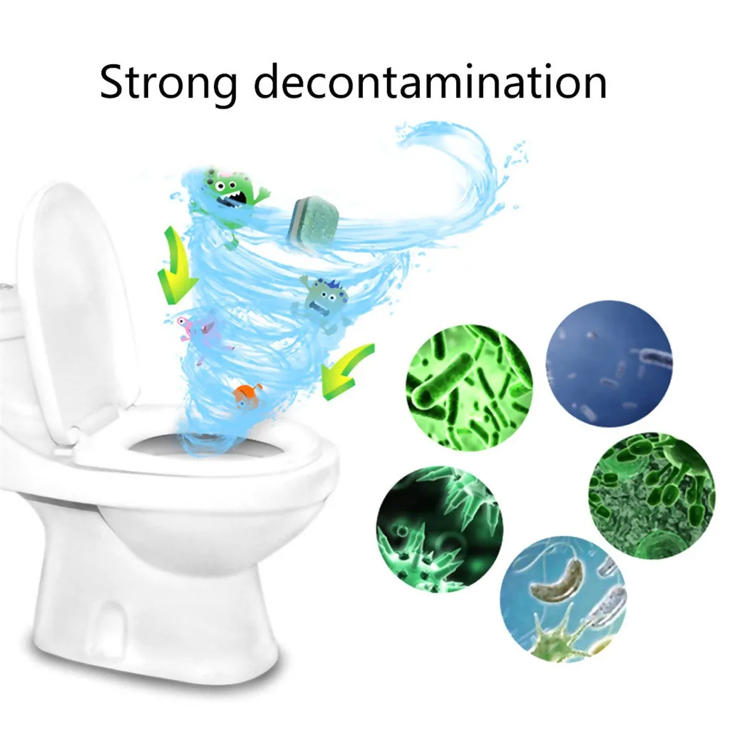 5Pcs Automatic Bleach Toilet Bowl Tank Cleaner Blue Tablets Flush #C | Дом и сад