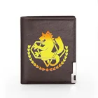 Классический модный металлический кошелек с принтом алхимика, кожаный кошелек для мужчин, держатель для кредитных карт, короткий тонкий мужской кошелек для монет, денег