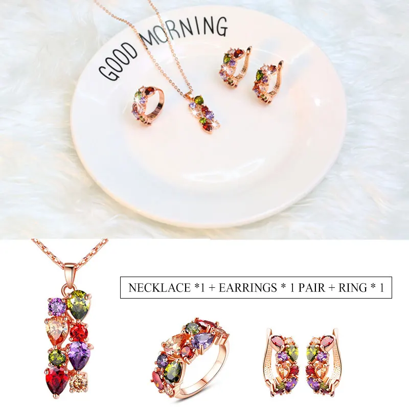 Серьги-гвоздики шикарные циркониевые серьги комплект ювелирных изделий