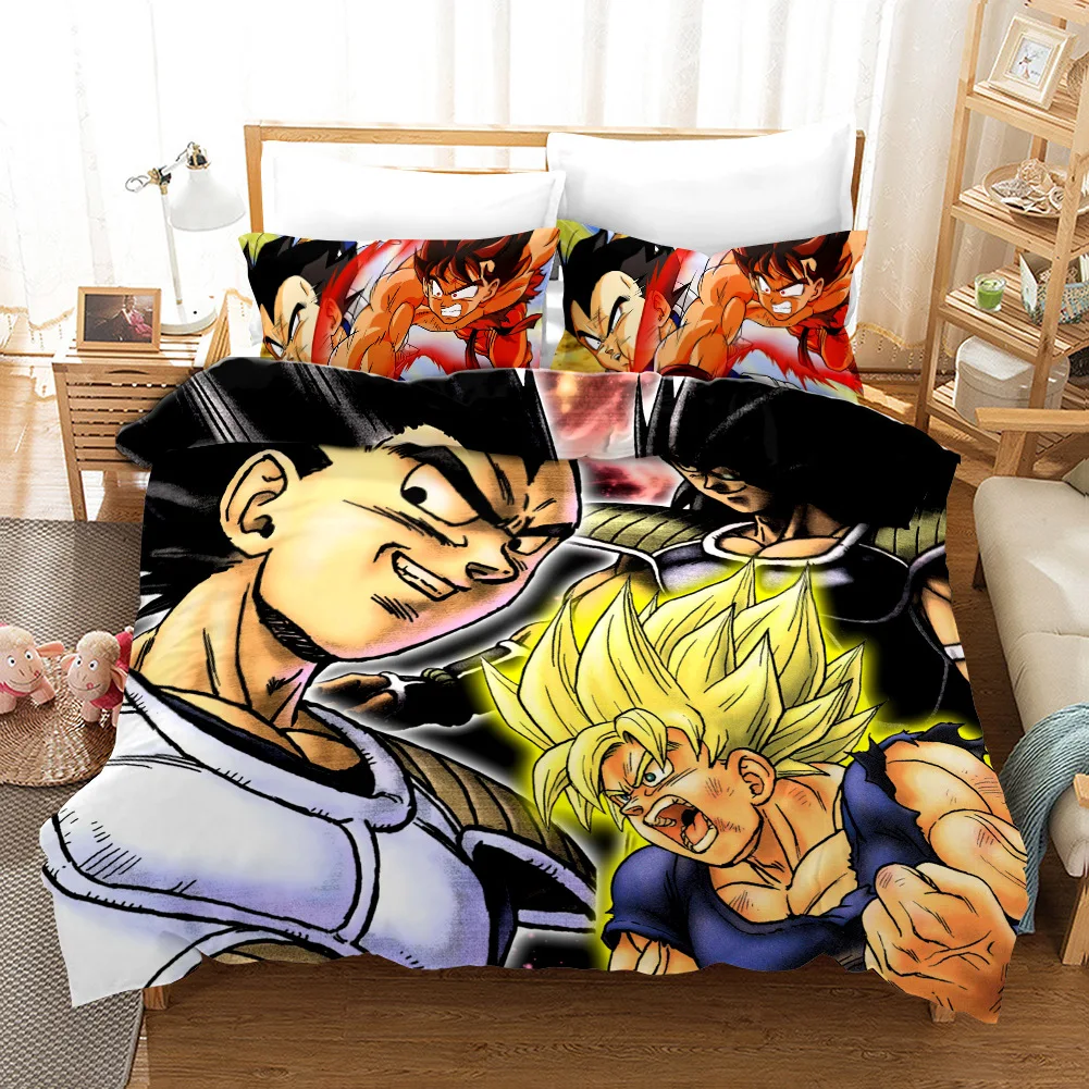 03 Комплект постельного белья с 3D рисунком, с принтом Dragon Ball, детская кровать для взрослых, набор пододеяльников, набор пододеяльников, двуспальный размер, наволочки, одеяло, постельное белье - Цвет: 03