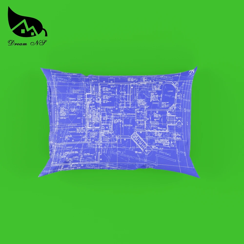 Dream NS конструкция здания рисунок дизайн постельных принадлежностей пододеяльник