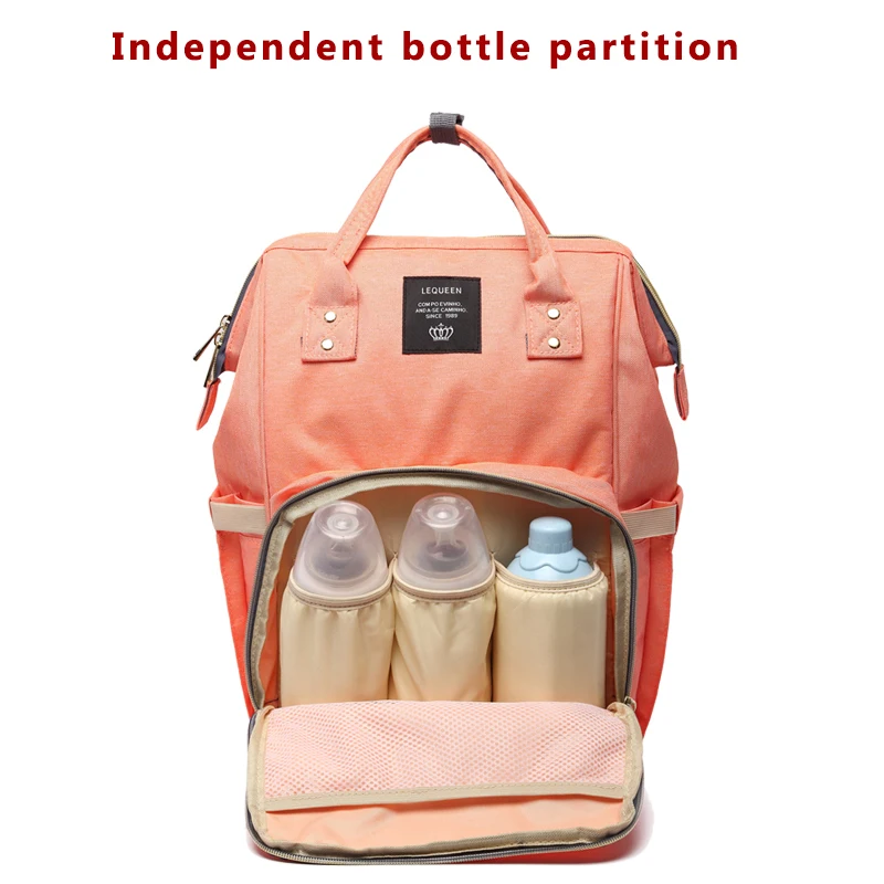 Сумка для подгузников lequeen вместительный дорожный рюкзак мам детских