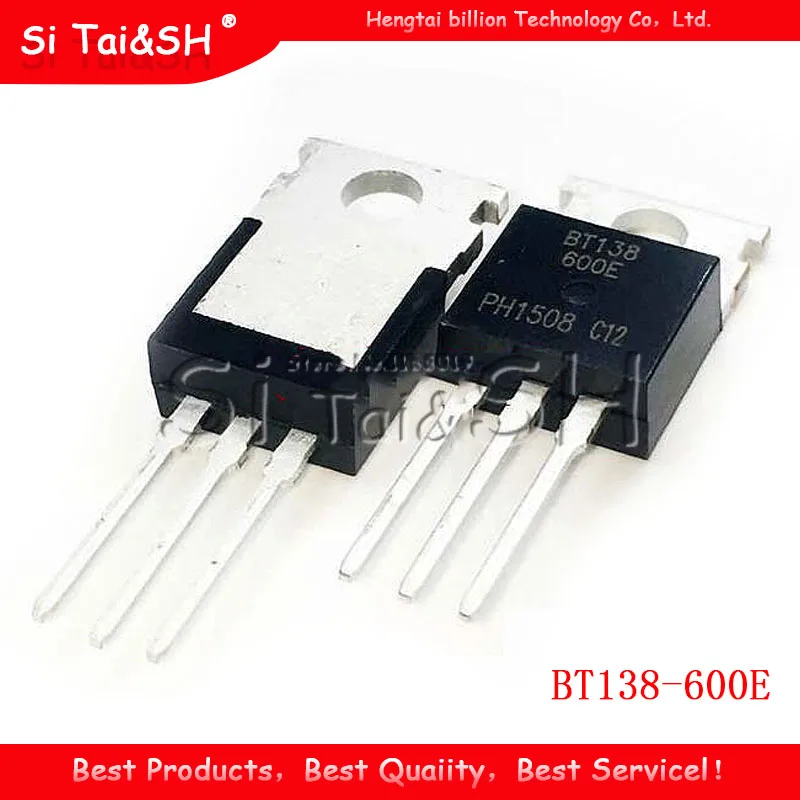 10 шт. BT138-600E TO220 Φ TO-220 BT138 новый оригинальный двухсторонний Тиристор 12A 600V |