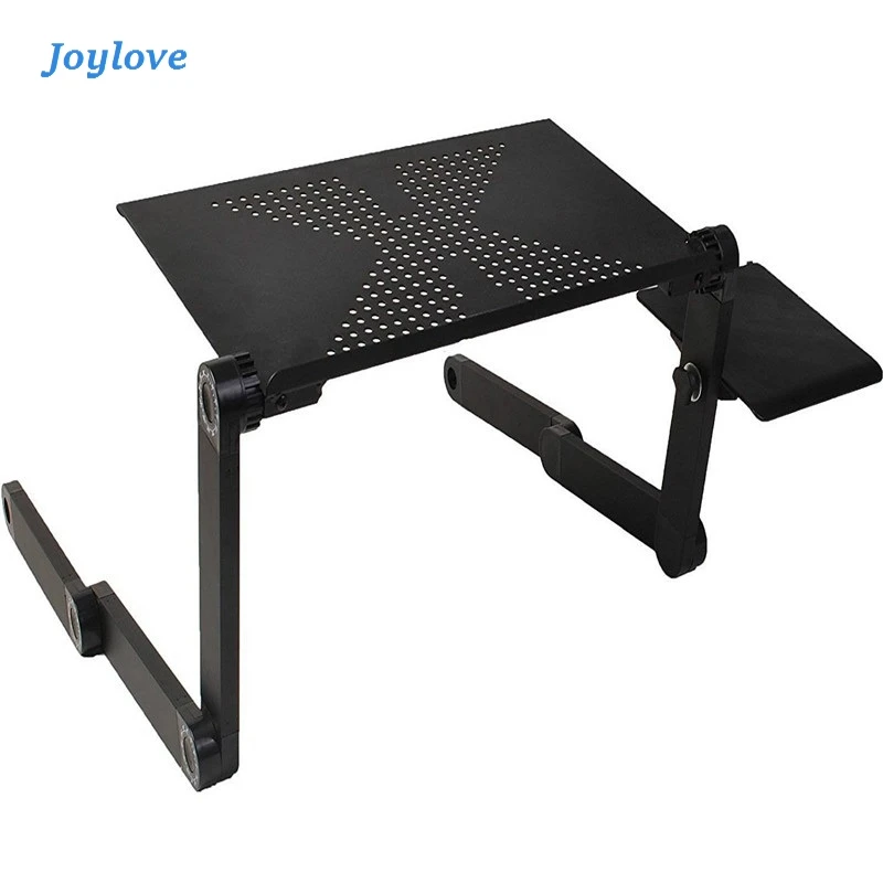 

Стол компьютерный складной JOYLOVE, портативный регулируемый столик для ноутбука, с вентиляционными отверстиями, поднос для кровати