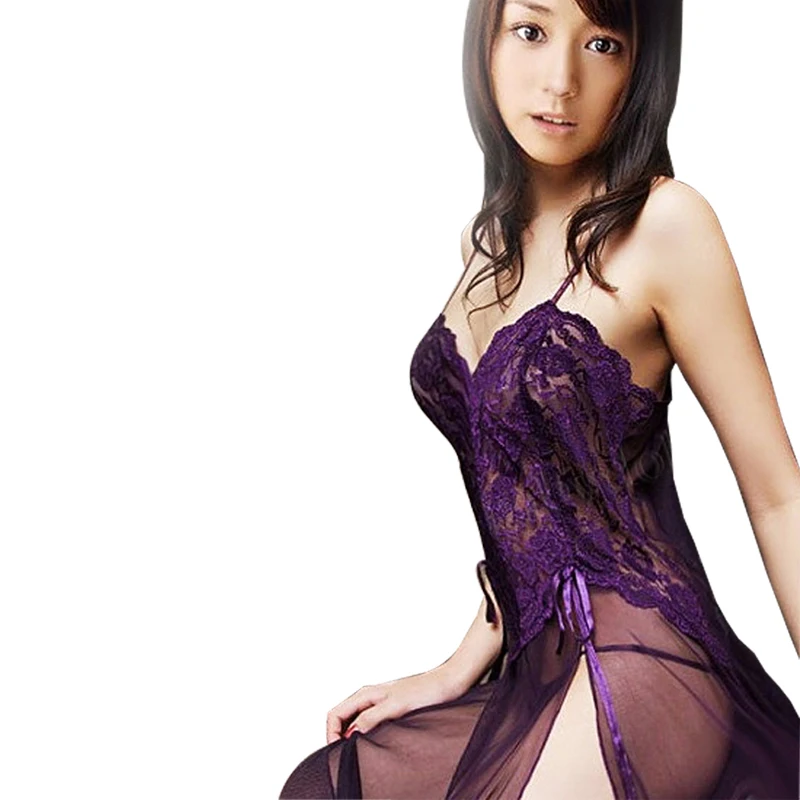 

2020 4 Colors Hot Womens Sleepwear Plus Size S-6XL Sexy Costume Dress Mesh Lingerie Clothes Open Crotch Lingerie