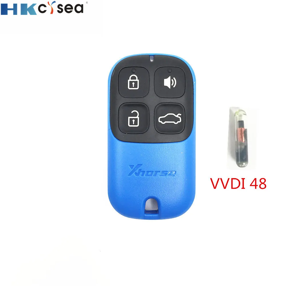 HKCYSEA 1 шт. синий цвет 4 кнопки VVDI2 Автомобильный ключ дистанционная Английская