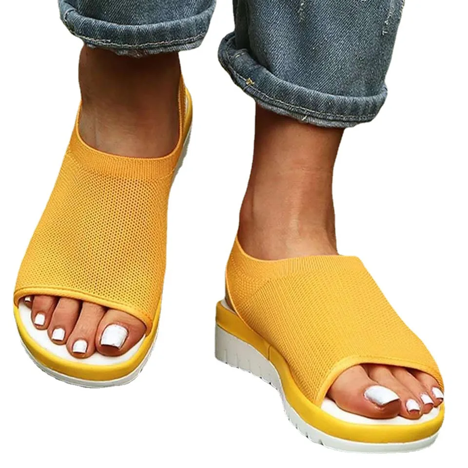 

Large Size 2021 Summer New Hollow Breathable Fashion Casual Women's Sports Style Flat Sandals