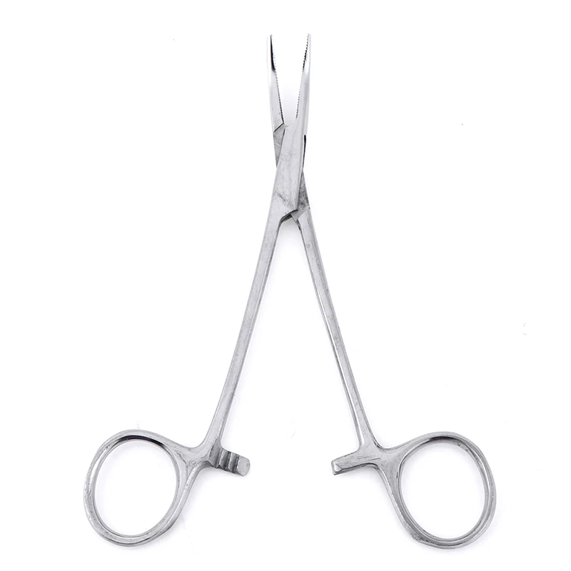 

12.5cm Curved Stainless Steel Bent-nose/Straight Locking Elbow Scissors Pliers Hemostatic Forceps Clamp Pliers