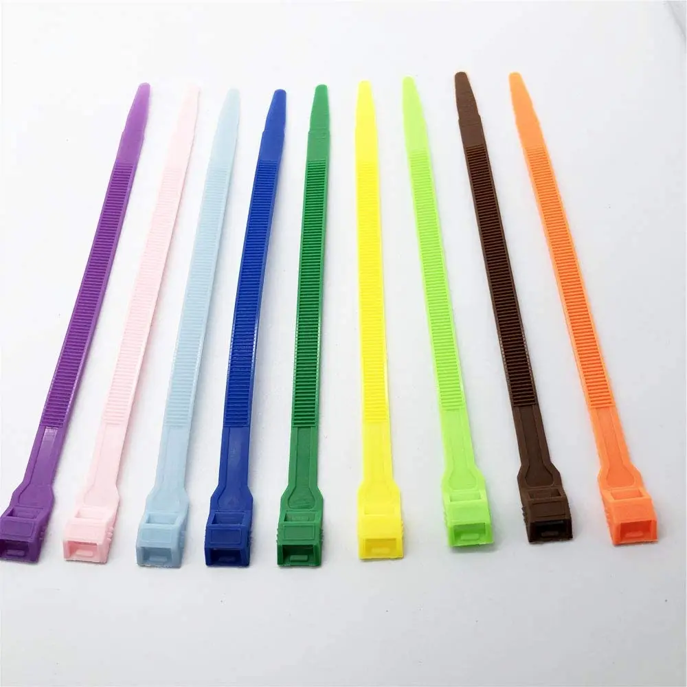 Разноцветные уникальные двойные нейлоновые кабельные стяжки Xingo черные с