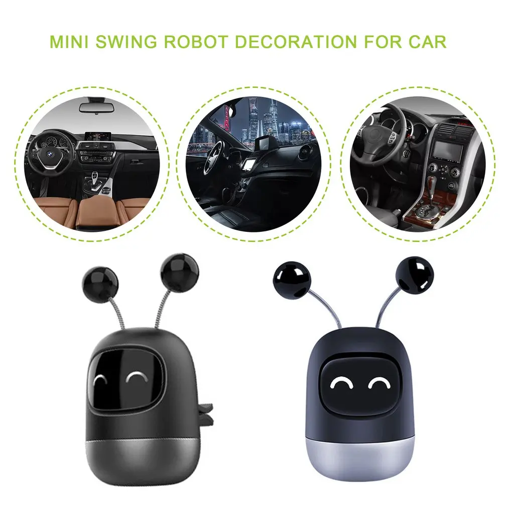 

Car Air Freshener Cute Robot Aromatherapy Auto Air Outlet Perfume Long-lasting Fragrance Clip Diffuser With Solid Car Perfume