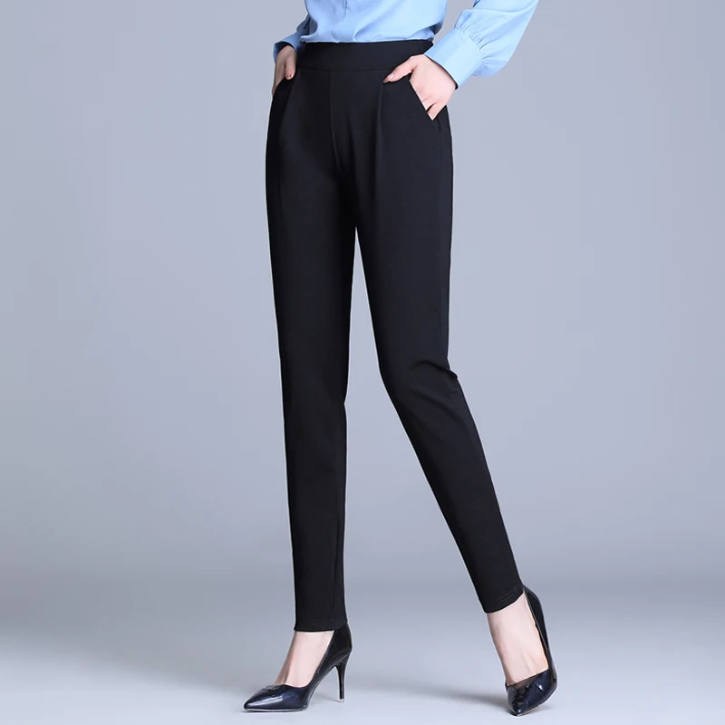 

2022 Spring Autumn Women Black Pants Casual Streetwear Loose Waist Black Harem Trousers Joggers Female Sweatpants S-4XL