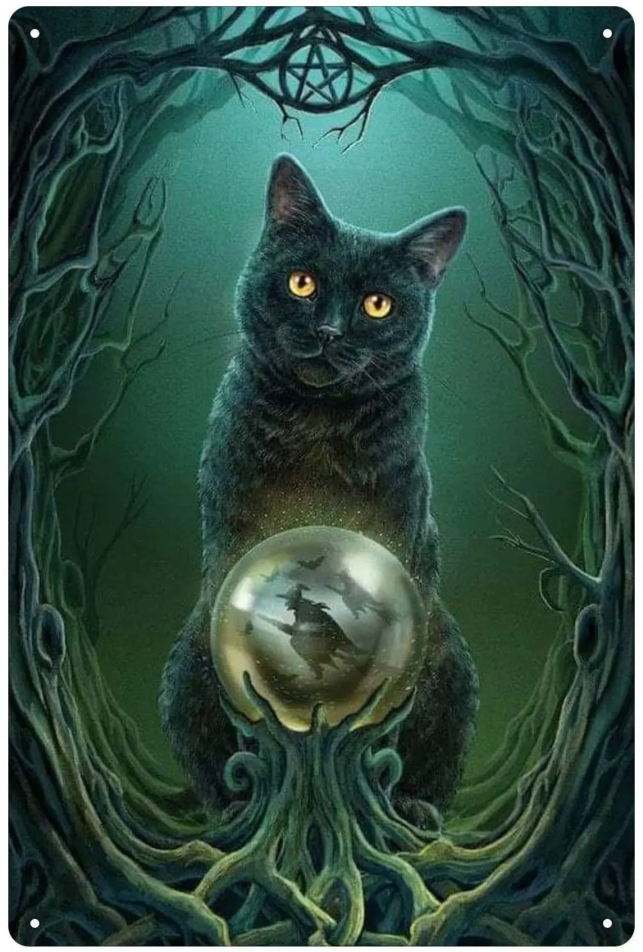 

Cat Tin Sign Wall Decor Retro Metal Plaque Bar Pub Vintage Poster Set 8x12 inch