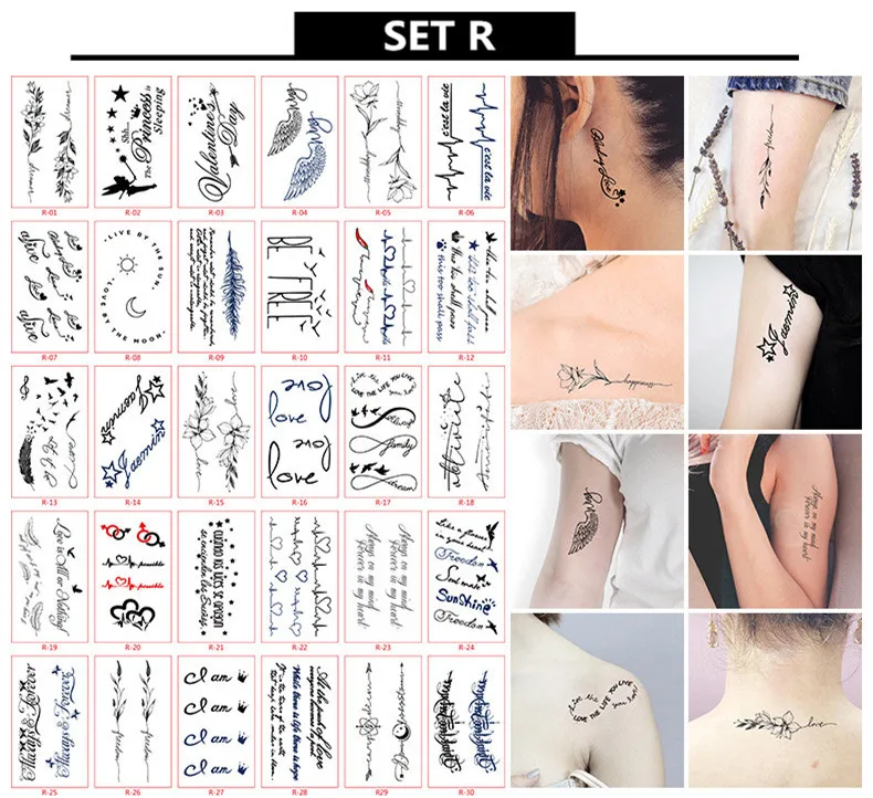 30 шт./компл. временные татуировки наклейки пикантные Для женщин штаны с