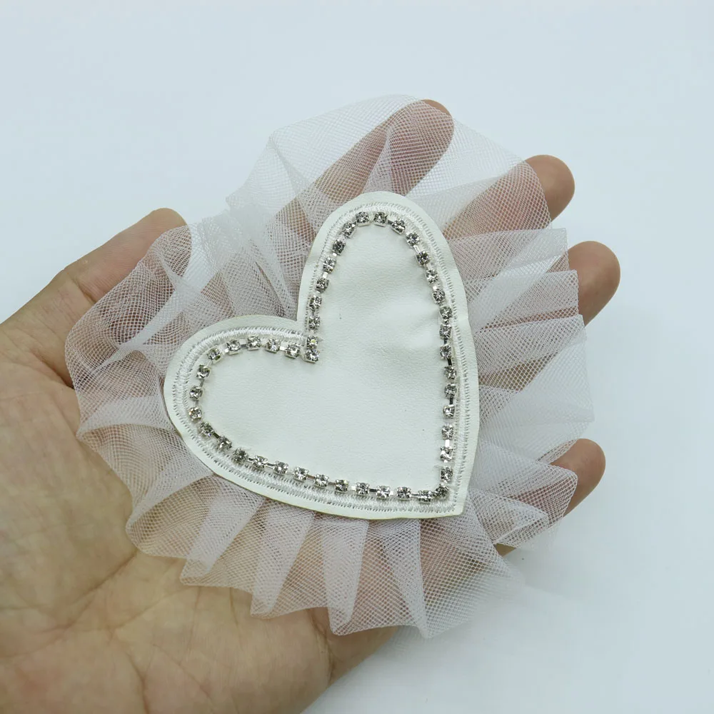 

3D кружевные нашивки в форме сердца для одежды, «сделай сам», Пришивные Аппликации, аппликация для вышивки, аксессуары для одежды