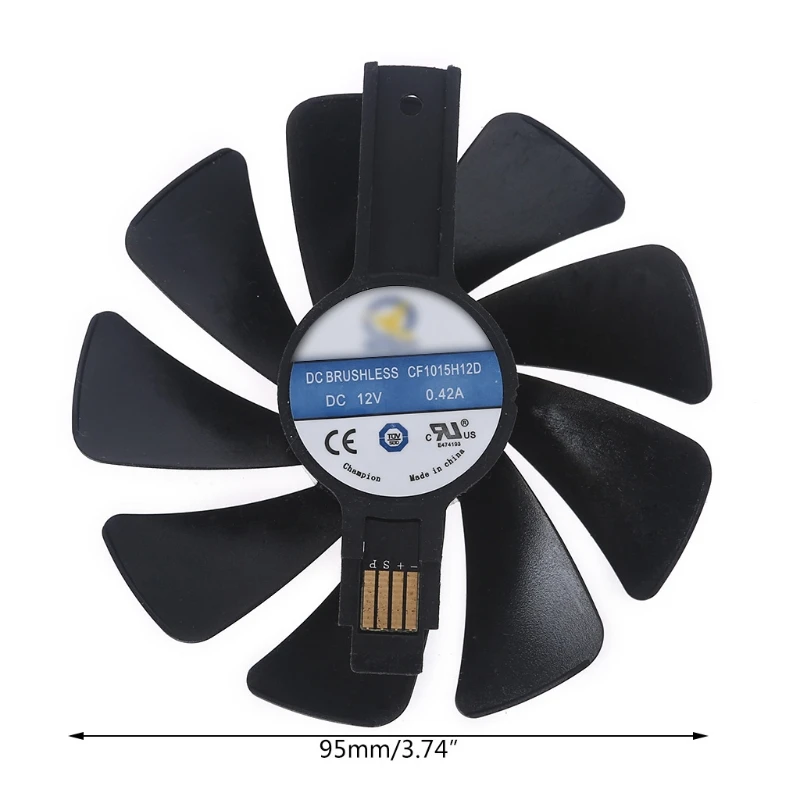 1 шт. 95 мм/3 74 дюйма CF1015H12D VGA вентилятор для Sapphire Nitro RX480 570 охлаждающий видеокарты 4