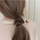 Женская металлическая шпилька для волос AOMU, длинная шпилька для волос в Корейском стиле с геометрическим рисунком