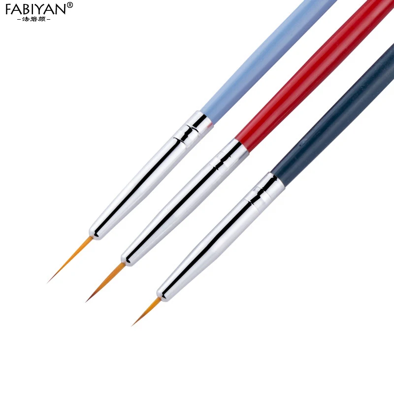 

3 Size Nail Art Liner Stripe Brush 3D Tips Design Flower Painting Drawing Image Pen Acrylic UV Gel Polish Manicure Tools DIY Set