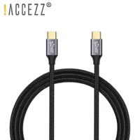 accezz 100w pd usb c to type c cable 5a usb 3 1 gen 2 4k 10gbps fast charge for macbook pro samsung s9 note 9 dell qc 4 0 cord
