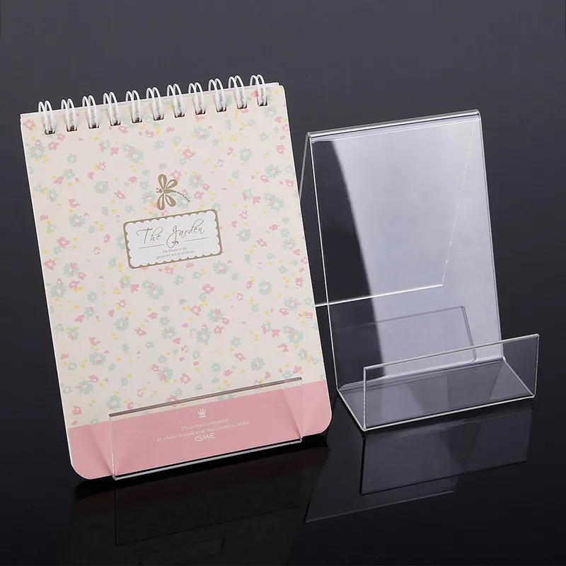 

5Pcs Acrylic Transparent Bookends Book Display Stand Holder Book Stand Holder Frame Document Holder Stand Desk Organizer Bookend