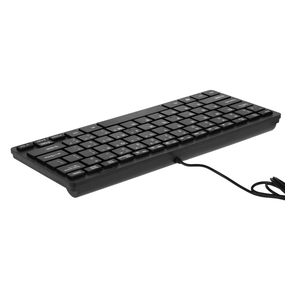 Проводная USB-клавиатура RL-K7 Mini с 78 клавишами маленькая Водонепроницаемая